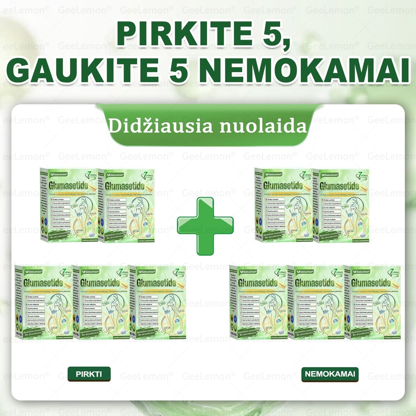 👉 Oficialus sertifikavimas 🔥 Tūkstančiai patenkintų vartotojų Lietuvoje💗👍𝐆𝐞𝑒𝐿𝑒𝐦𝐨𝐧® 𝐆𝐥𝐮𝐦𝐚𝐬𝐞𝐭𝐢𝐝𝐞 8 viename Liekninantis ir sveikatinantis nano pleistras su mikroadatomis 🇱🇹 (Tik kartą per dieną, matomi pokyčiai jau per 7 dienas)  ✅
